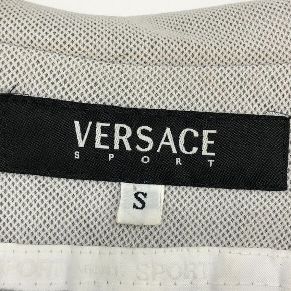 Versace Sport  silver hooded windbreaker cropped drawstring hem womens SP - Picture 3 of 15